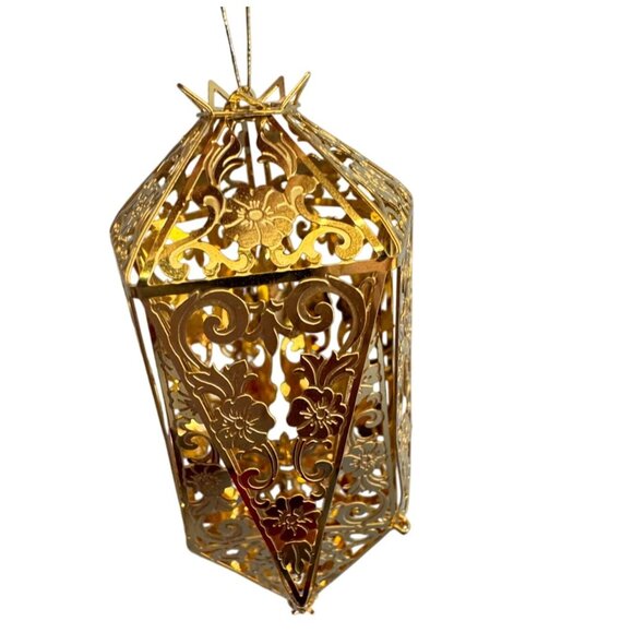 Reed & Barton Christmas Ornaments Gold Plated Filigree Collectibles Set Of 4 - Picture 8 of 8